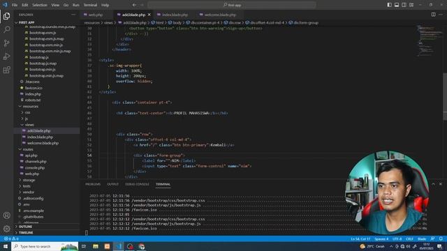 Belajar dasar laravel | 07 Design Layout Add смотреть онлайн