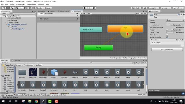 Unity 3D + Vuforia การทำสื่อ AR ให้แสดงภาพ 3D Animation смотреть онлайн