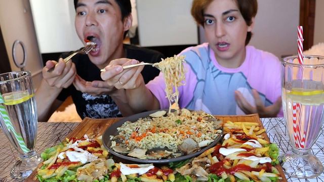 MUKBANG/МУКБАНГ! ПОКУПКА ГОДА/СТАРЫЕ ВЕЩИ! ЛАПША С МЯСОМ/КАРТОШКА С СОУСОМ! NOODLES WITH MEAT! смотреть онлайн