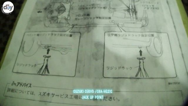 スズキ セルボ「ジャッキアップポイント」 /Suzuki CERVO '' Jack Up Point '' CBA-HG21S /D.I.Y. Challenge