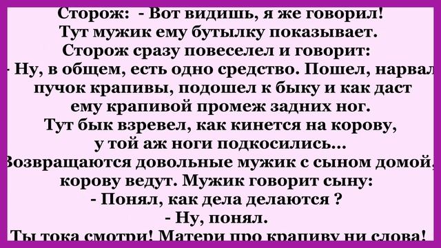 Как Бык Корову покрыл! Отличный Смешной Анекдот! смотреть онлайн