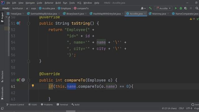 Top Core Java Interview Question | Sorting Employees by Name and City using Comparable смотреть онлайн