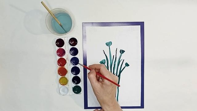 Рисуем васильки за 5 минут. смотреть онлайн