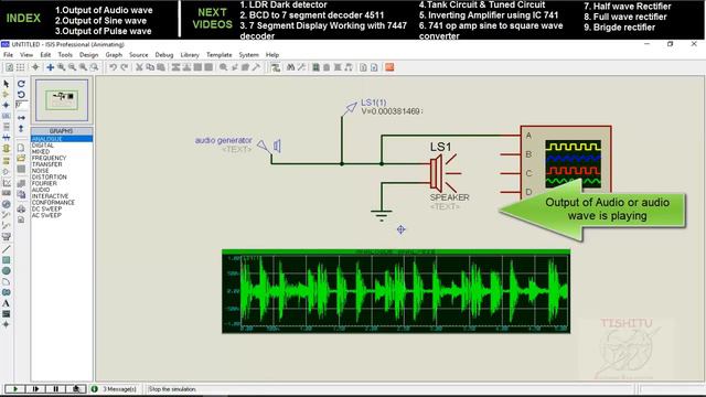 How to use Audio, Sine, Square wave by Speaker in Proteus Simulator смотреть онлайн