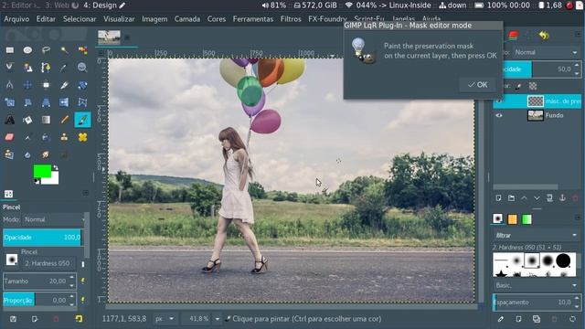 Redimensionamento Líquido - Alongando uma foto смотреть онлайн