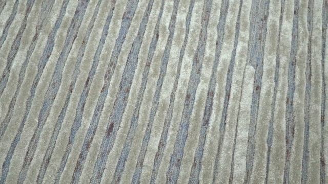 Beige and Blue Handmade 8x10 Wool and Silk Area rug made with fine wool смотреть онлайн