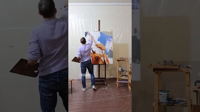 Ещё одна работа большого формата. #живопись #картина #рисую смотреть онлайн