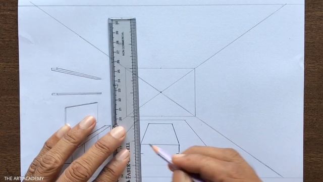 How to Draw a Room in 1-Point Perspective step by steps смотреть онлайн