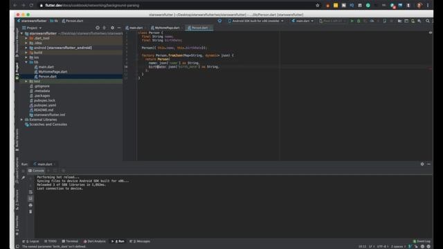 Flutter App - Loading JSON Into Model Class смотреть онлайн
