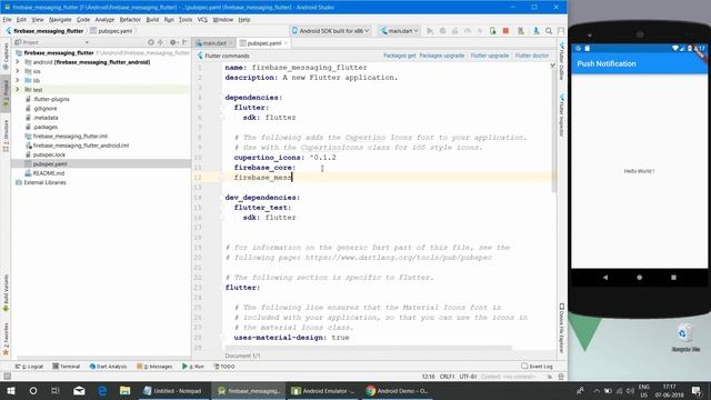 FLUTTER : FIREBASE PUSH NOTIFICATION TUTORIAL| Firebase notify on Realtime | Nitish Kumar Singh смотреть онлайн