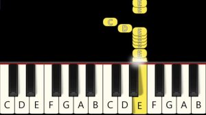 The Gummy Bear Song (ROBLOX Remake) - Slow and Easy Piano Tutorial - Beginner - Only White Keys