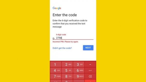 Google |Enter the Code 6 Digit Verification Code Confirm that you Received that text