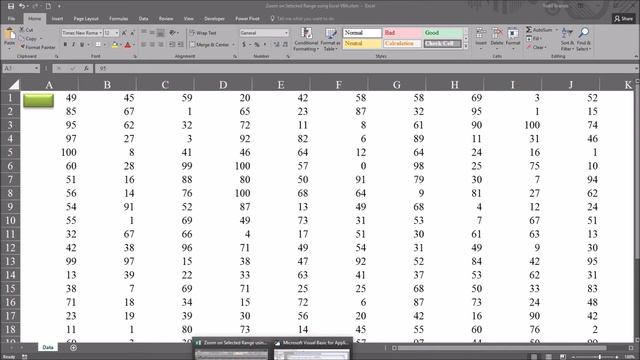 Zoom on a Selected Range and Reset to Original Zoom Level using Excel VBA смотреть онлайн