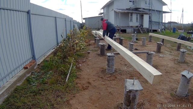 ⭕МАСТЕРСКАЯ ИЗ СИП ПАНЕЛЕЙ. Деревянный ростверк на сваях. смотреть онлайн