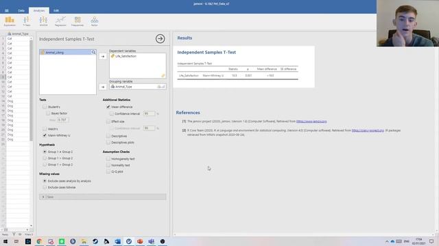 Mann-Whitney U test (Jamovi Edition) смотреть онлайн