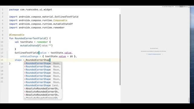 Jetpack Compose - Creating Simple Text Field with Rounded Corners смотреть онлайн