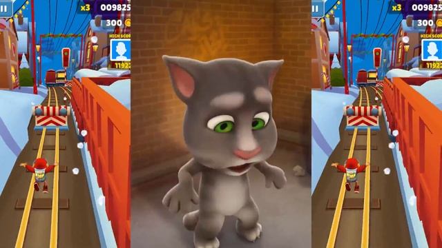 ИГРА Говорящий Том Сабвей Серф Subway Surf Встреча Говорящих Друзей #Котики Часть 77 смотреть онлайн