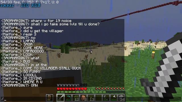 Прохождение Minecraft на сервере, версия 1.17.1. Нагоняем остальных, начало выживания, первая рутин смотреть онлайн