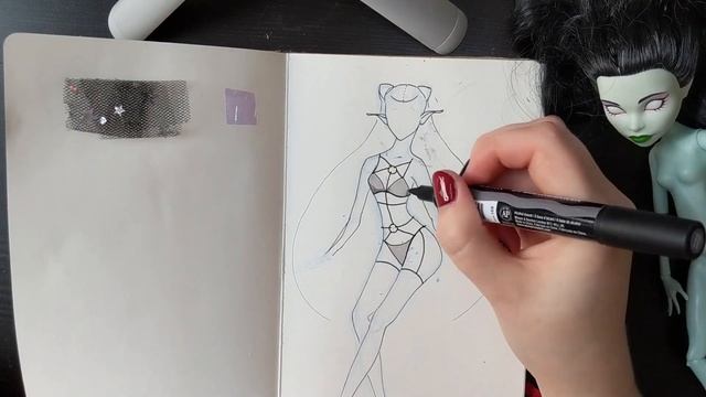 Кто попался на этот раз из Monster High? Рисую скетч - Mystery Box Challenge - ООАК от А до Я смотреть онлайн