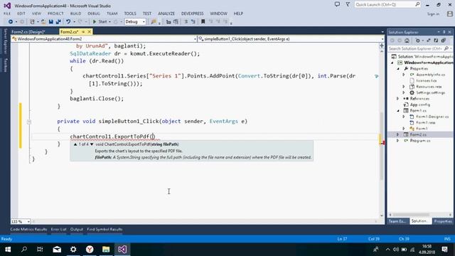 DevExpress Ders 36 Export To Pdf ChartControl смотреть онлайн