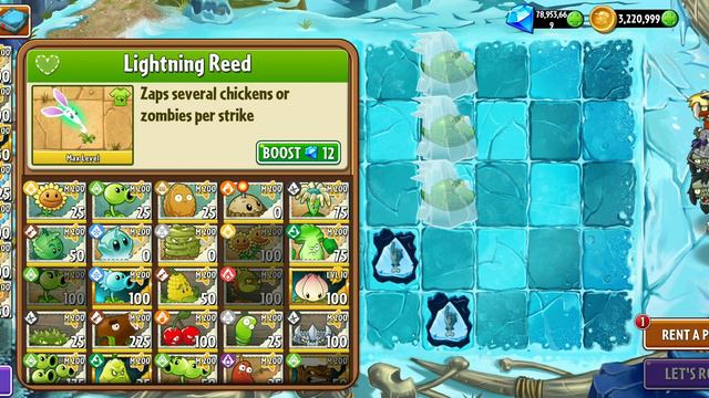 Как пройти 22 уровень ледяных пещер, Растения против Зомби 2 смотреть онлайн
