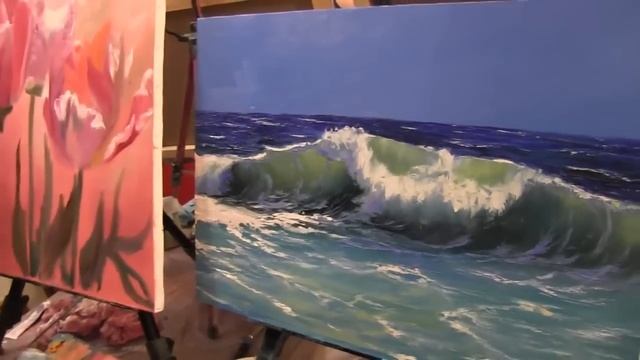 Научиться писать море, уроки живописи, мастер-классы Сахарова смотреть онлайн