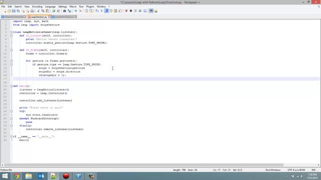 Determine Gesture Direction - Leap Motion and Python: Tutorial 10 смотреть онлайн