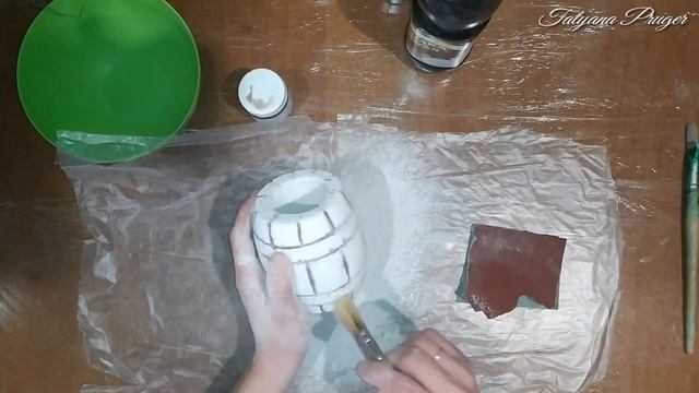 Декоративная Бочка (Ваза) Из Гипса Своими Руками 3/4 часть (Шлифовка, пропитка, покраска) смотреть онлайн
