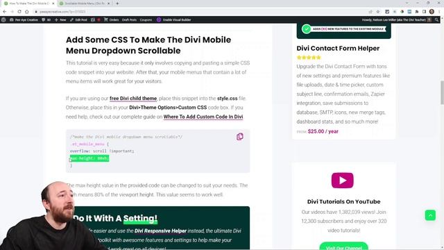 How To Make The Divi Mobile Dropdown Menu Height Scrollable смотреть онлайн
