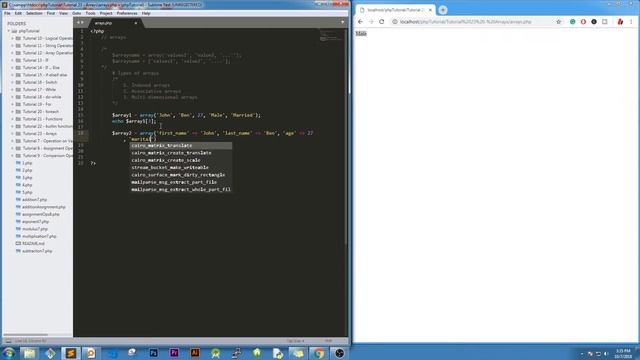 A Hands on PHP Tutorial for Beginners PART 23 - PHP Arrays смотреть онлайн