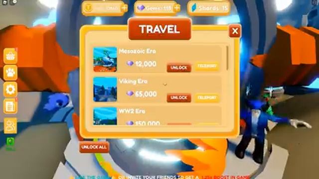 СИМУЛЯТОР МАГНИТА ВО ВРЕМЕНИ! ПУТЕШЕСТВИЯ ОТ ДИНОЗАВРОВ К КИБОРГАМ! ROBLOX Time Travelling Simulato смотреть онлайн