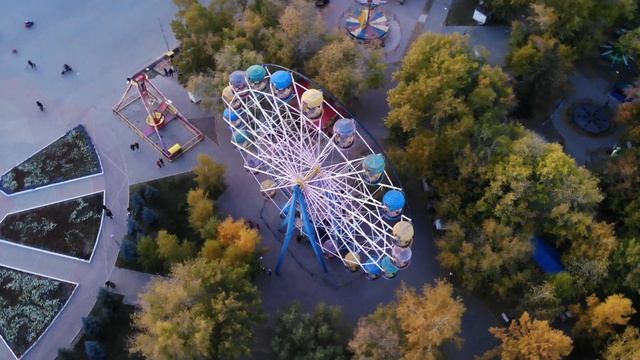 Кокшетау - колесо обозрения / Кокшетау центральный парк / Аэросъёмка Кокшетау смотреть онлайн