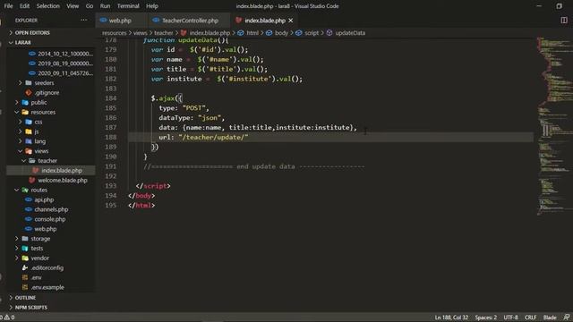 #6 laravel ajax update data смотреть онлайн
