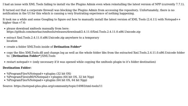 XML Tools for Notepad++: libXML and/or libXSLT missing (4 Solutions!!) смотреть онлайн