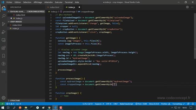 Vidéo 3 - Prévisualiser le résultat de Cropper.js смотреть онлайн