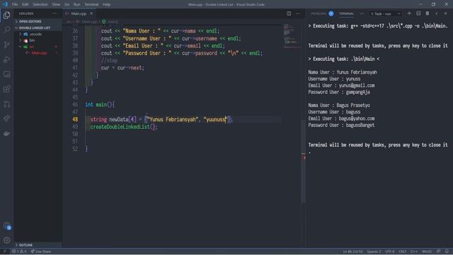 #4B.1 Konsep dan Implementasi Double Linked List Dasar di C++ | STRUKTUR DATA смотреть онлайн
