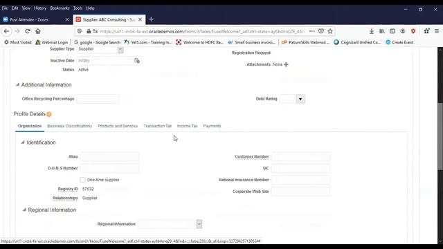 Oracle Cloud Financials - Supplier Creation смотреть онлайн