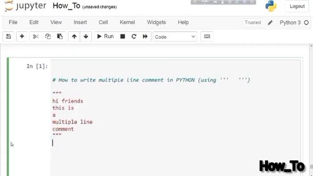 How to write multiple line comments in Python. смотреть онлайн