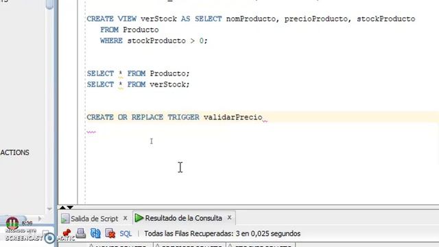 Crear indices, vistas y disparadores en Oracle *Jeannine Toro* смотреть онлайн