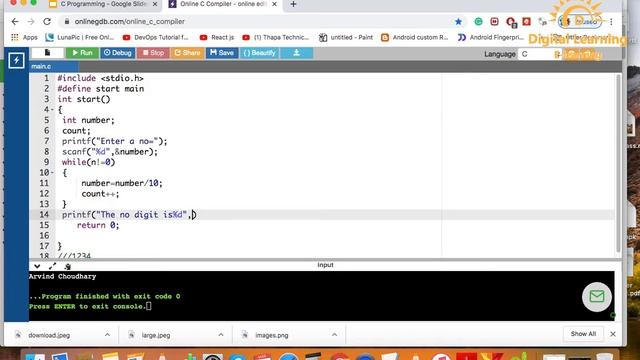 60 C Count No of Digit | Online Training Download app from below link смотреть онлайн
