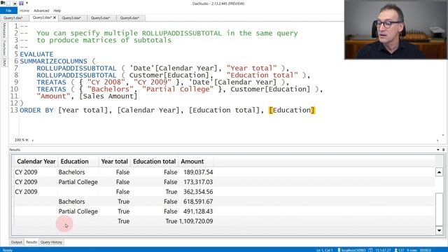 ROLLUPADDISSUBTOTAL - DAX Guide смотреть онлайн