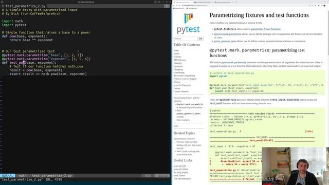 pytest Basics: Parametrizing Tests смотреть онлайн