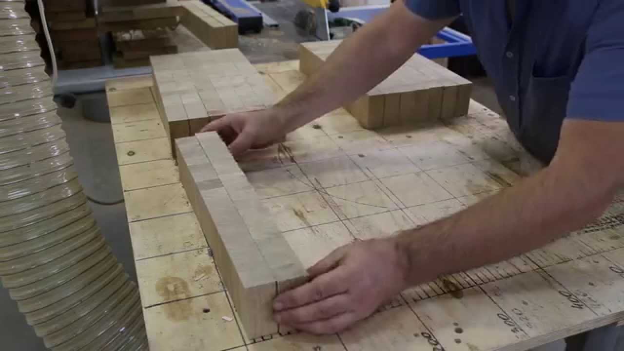 Making a large oak end grain cutting board смотреть онлайн