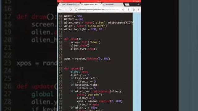 Pygame zero game code explained смотреть онлайн