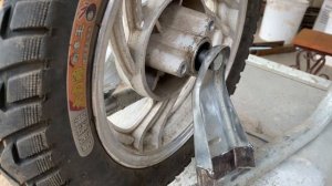 Колесо от скутера на тачку