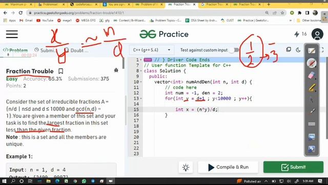 Fraction Trouble || POTD | GFG смотреть онлайн