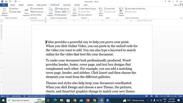 About Reference Tab in MS Word | GIT Education смотреть онлайн
