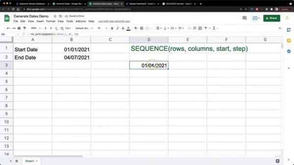 Data Studio Hacks - Calculate No. of Days in Date Range Selection (SEQUENCE, TO_DATE, ARRAYFORMULA)