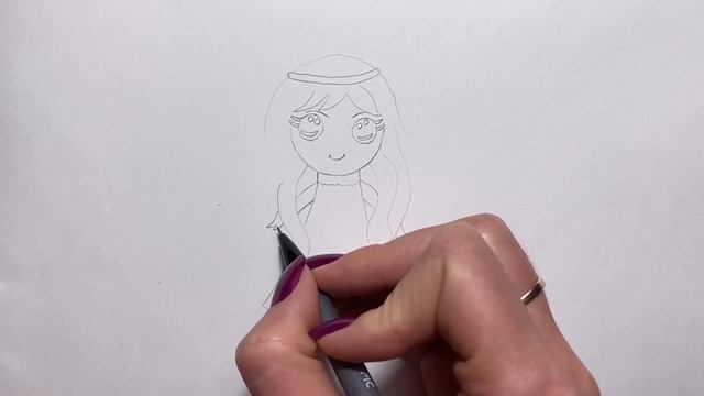 Рисуем милую Девочку Ангела/Кавайный рисунок/girls cute kawaii drawings. смотреть онлайн