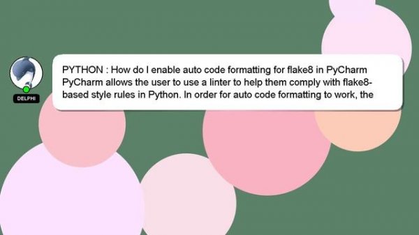 PYTHON : How do I enable auto code formatting for flake8 in PyCharm